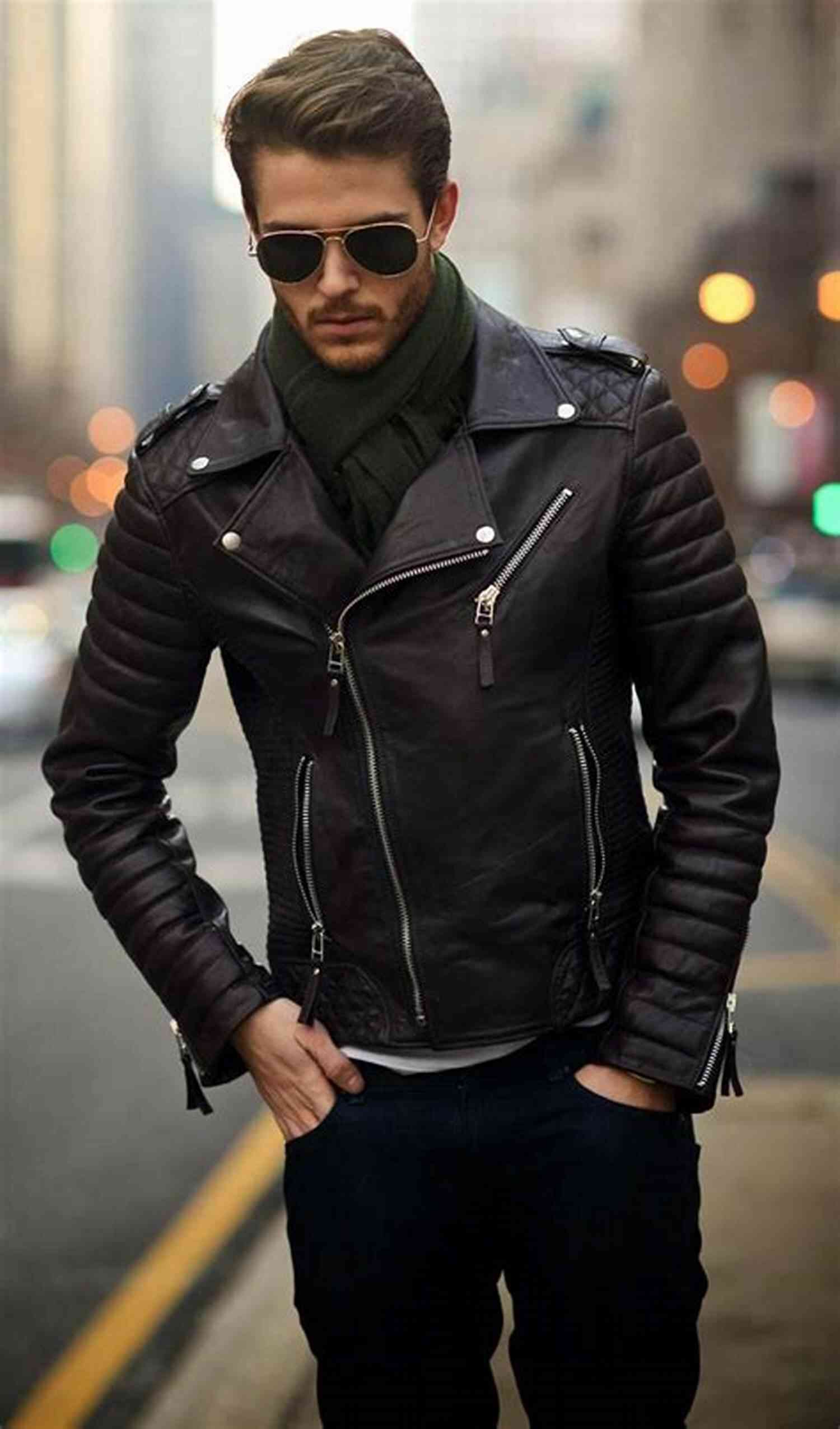 A Stylish Man Wearing A Well Fitted Leather Jacket Every Man Deserves A Good Jacket