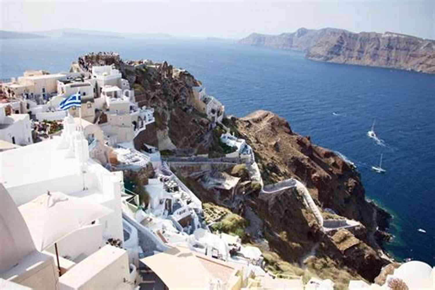 Breathtaking View Of Santorini's Iconic White Washed Buildings Along The Cliffside Starting Over (Coastal Holiday 1)