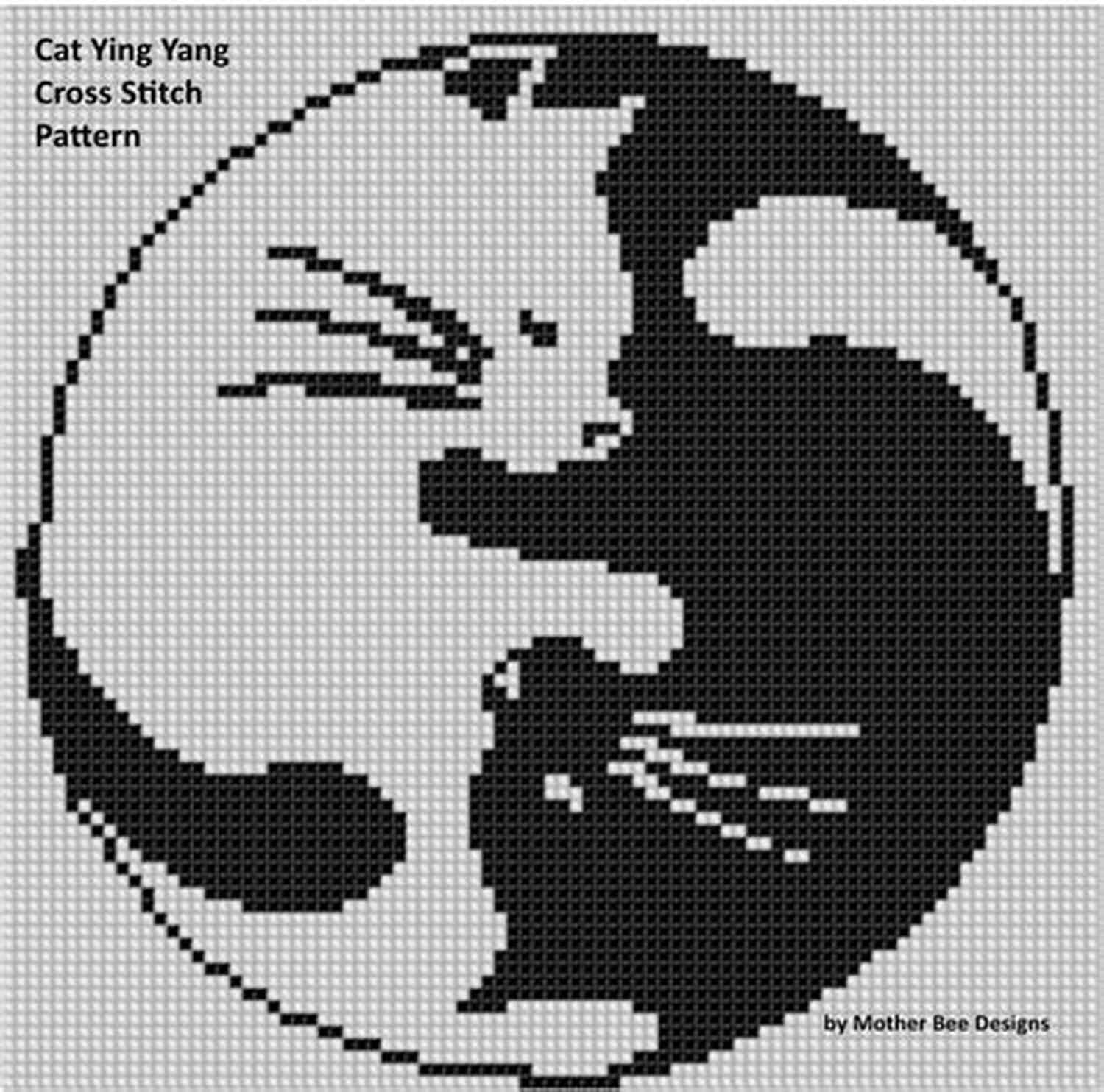Cat Ying Yang Cross Stitch Pattern An Exquisite And Whimsical Craft Cat Ying Yang Cross Stitch Pattern