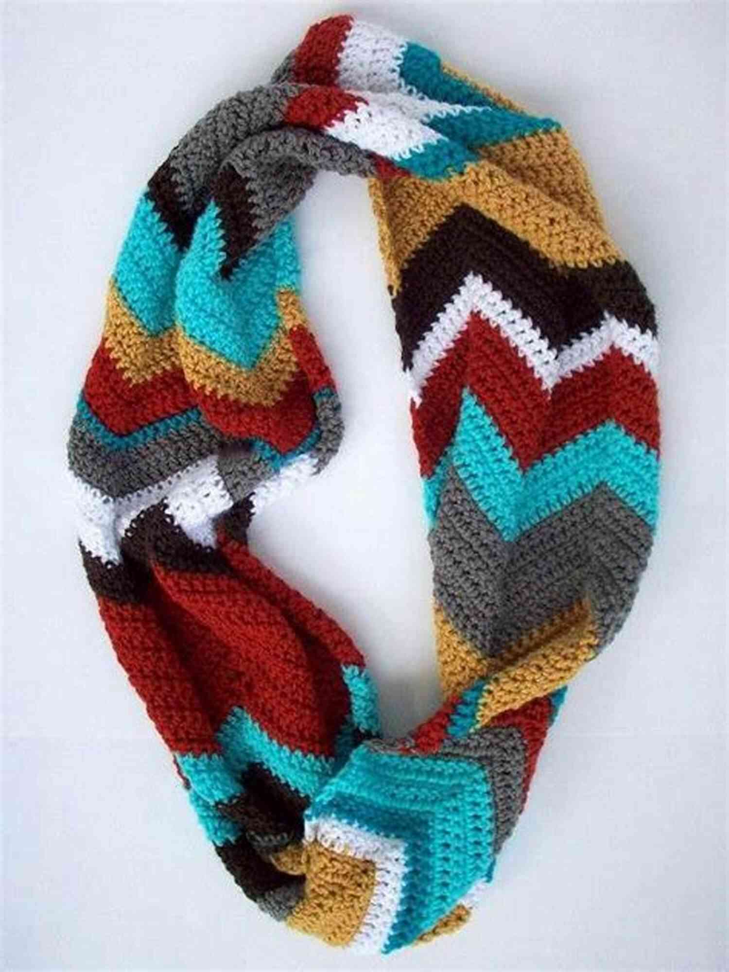 Chevron Scarf Crochet Pattern Easy Hat Scarf And Neck Warmer Crochet Patterns In 4 Sizes: Baby To Teen/Adult