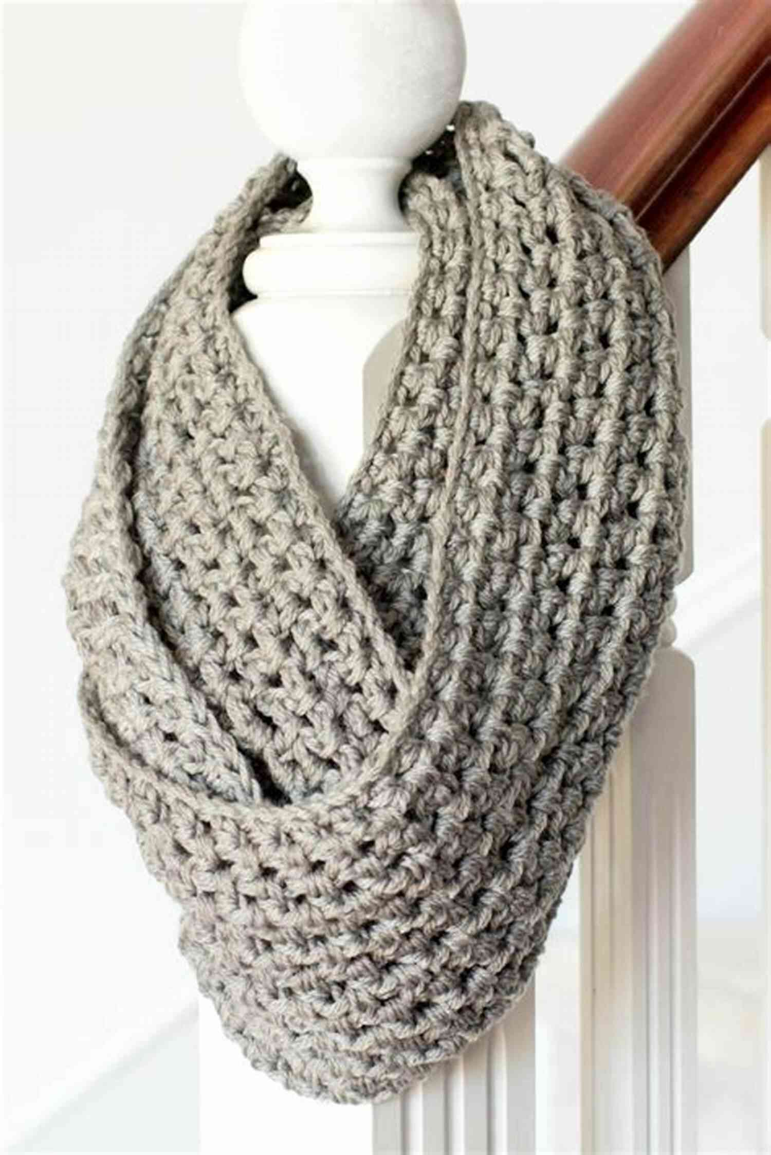 Chunky Infinity Scarf Crochet Pattern Easy Hat Scarf And Neck Warmer Crochet Patterns In 4 Sizes: Baby To Teen/Adult