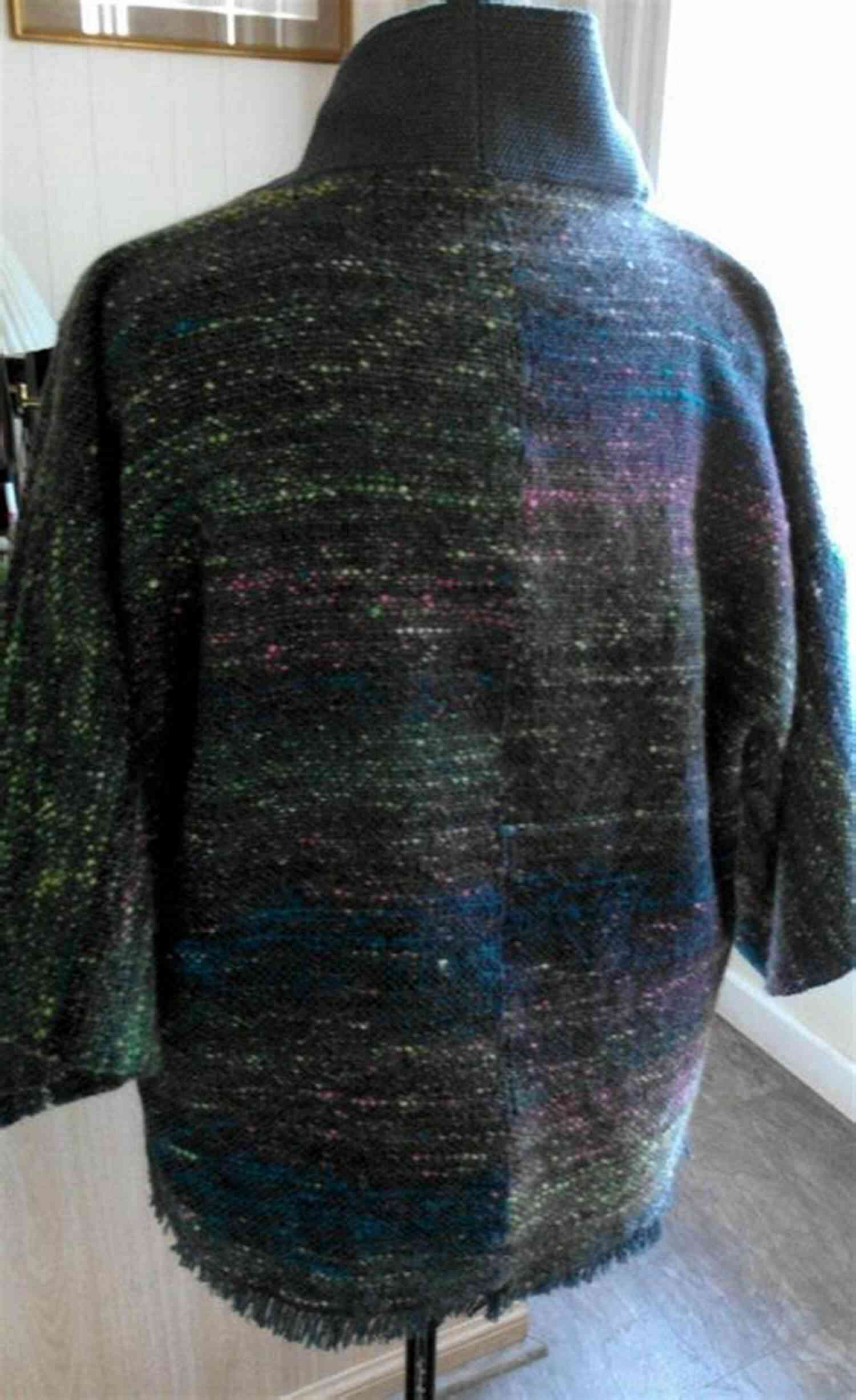 Cutting The Fabric Pattern For The Easy Woven Jacket A Simple Kimono Made On A Small Rigid Heddle Loom