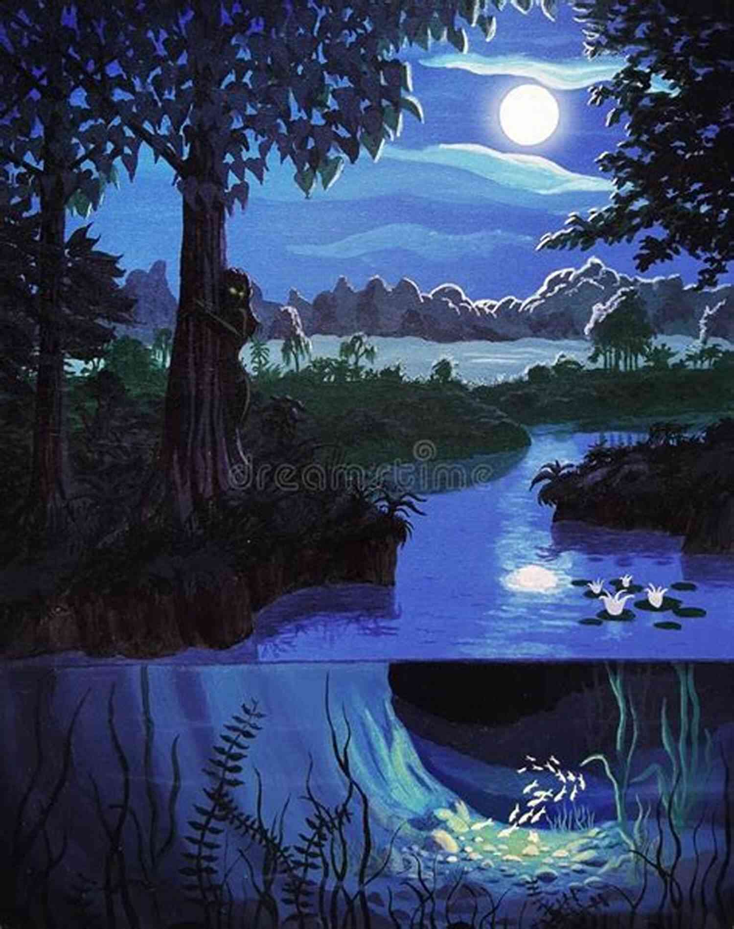 Image Of A Moonlit Forest With Shadows And Mystery The Nameless And Forgotten: A Poetry