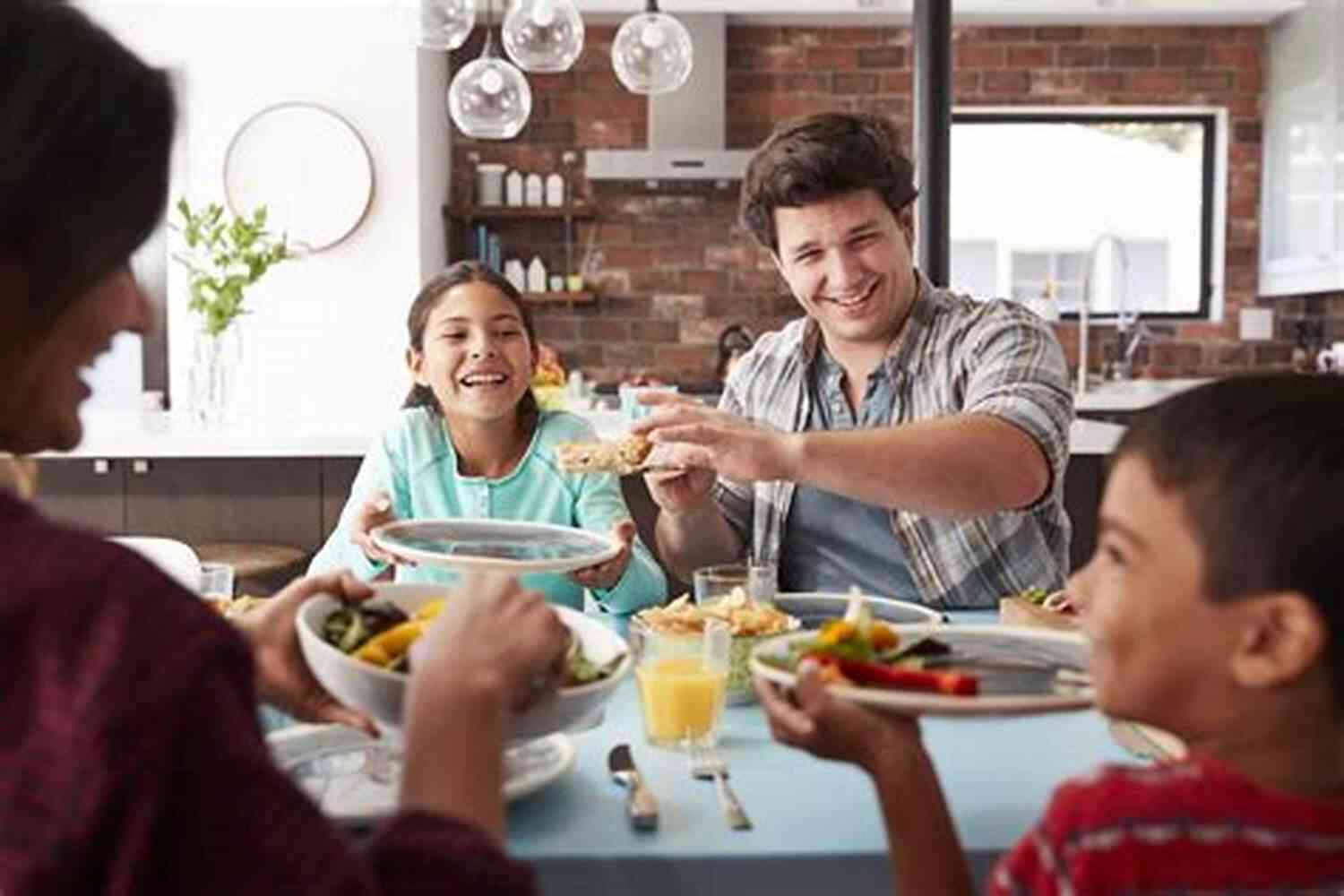 Family Having A Conversation Around The Table The Jab? : Having Conversations With Our Children